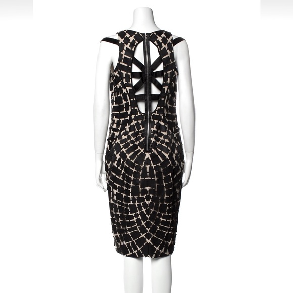 Worn once Bibhu Mohapatra fracture faille cage silk cocktail dress - Picture 2 of 2